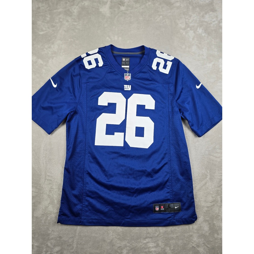 Nike On Field Saquon Barkley Jersey Mens L Blue New York Giants #26‎